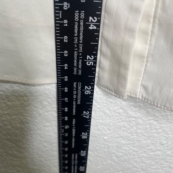 Tahari Womens Top Size Small White Short Sleeve Collared Button Front Blouse - Picture 4 of 15